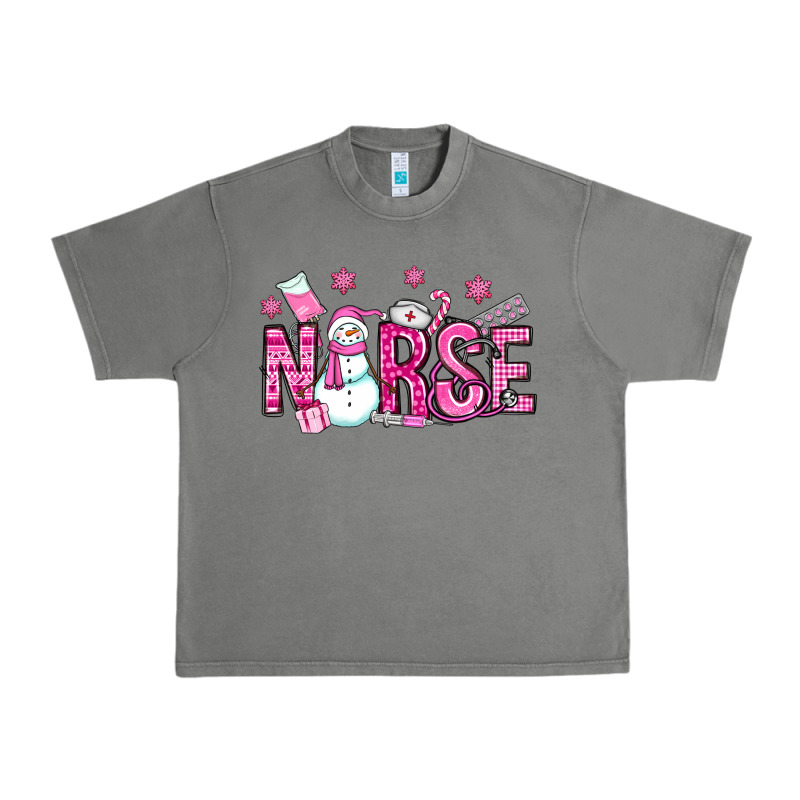 Nurse Pink Christmas Urban Heavy Tee by OliviaCreatesArt | Teevron
