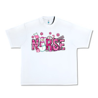 White nurse pink christmas Urban Heavy Tee - OliviaCreatesArt