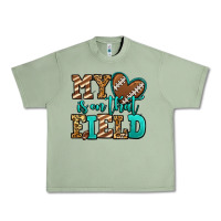 Oil Green my heart is on that field american football Urban Heavy Tee - Jasminsmagicworld