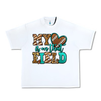 White my heart is on that field american football Urban Heavy Tee - Jasminsmagicworld