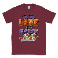 Burgundy for the love of the game basketball Classic Tee - HowdyJamesFarm