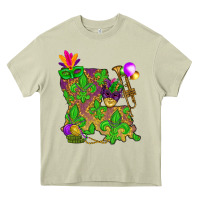 Mossy Louisiana map Mardi Gras Heavy Core Tee - NancyCooperArtShop