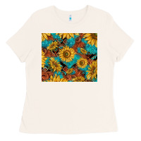 Bone rustic sunflowers Ladies Tee - TumblerDesignByShophia