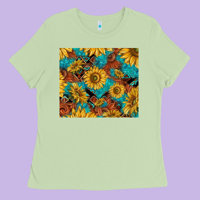 Rustic Sunflowers Ladies Tee Designed By Tumblerdesignbyshophia
