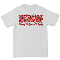 Dove Grey Happy Valentine's Day paws Valentine's Day Premium Tee - HowdyJamesFarm