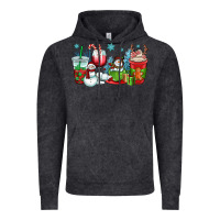 Vintage Black christmas snowman coffee cups Vintage Hoodie - OliviaCreatesArt