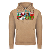 Christmas Snowman Coffee Cups Vintage Hoodie | Teevron