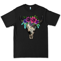 Black cowhide bull skull Premium Tee - Jasminsmagicworld