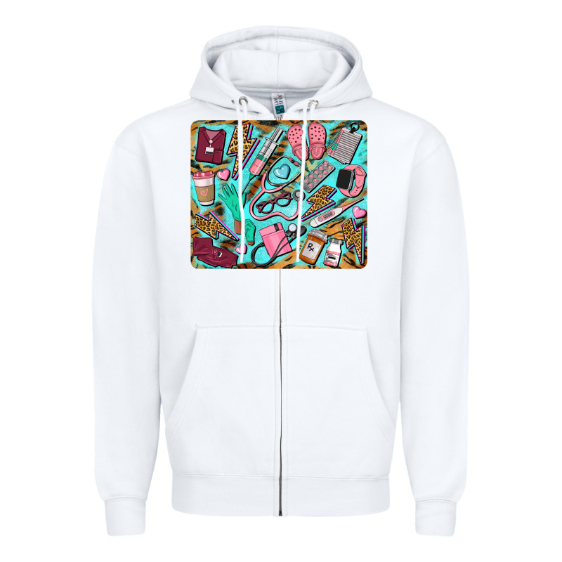 Nurse Mousepad Zipper Hoodie by BarkalooDesign | Teevron