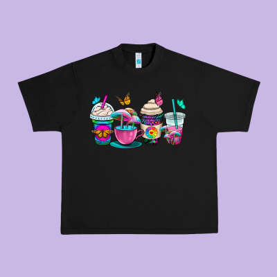Tie Dye Coffee Cups Urban Heavy Tee Designed By Oliviacreatesart
