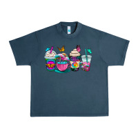 Midnight Navy tie dye coffee cups Urban Heavy Tee - OliviaCreatesArt