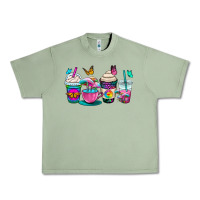 Oil Green tie dye coffee cups Urban Heavy Tee - OliviaCreatesArt