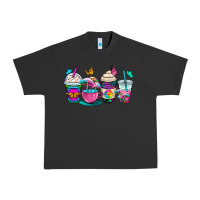 Pigment Black tie dye coffee cups Urban Heavy Tee - OliviaCreatesArt