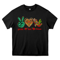Black Peace Love Mexico Heavy Core Tee - texasbilliewilder
