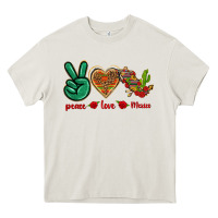 Cream Peace Love Mexico Heavy Core Tee - texasbilliewilder