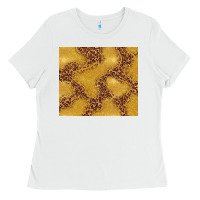 Gold Glitter With Leopard Pattern Ladies Tee | Teevron