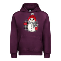 Mauve Wine grey christmas snowman Urban Hoodie - JahusDesignShop