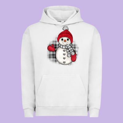 Grey Christmas Snowman Urban Hoodie Designed By Jahusdesignshop