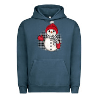 Pigment Midnight Navy grey christmas snowman Urban Hoodie - JahusDesignShop