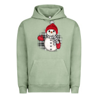 Pigment Oil Green grey christmas snowman Urban Hoodie - JahusDesignShop