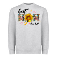 Heather Grey best mom ever with sunflower Heavyweight Sweatshirt - Artiststas
