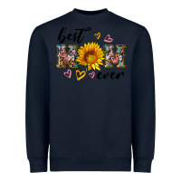 Navy best mom ever with sunflower Heavyweight Sweatshirt - Artiststas