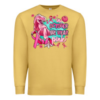 Antique Gold dinosaur  in october we wear pink Premium Sweatshirt - AdoDesignShop