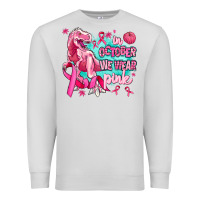 Dove Grey dinosaur  in october we wear pink Premium Sweatshirt - AdoDesignShop