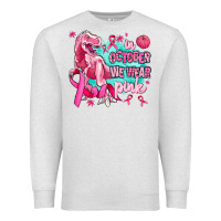 Oatmeal Heather dinosaur  in october we wear pink Premium Sweatshirt - AdoDesignShop