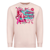 Pale Pink dinosaur  in october we wear pink Premium Sweatshirt - AdoDesignShop