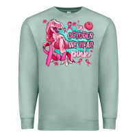 Seafoam dinosaur  in october we wear pink Premium Sweatshirt - AdoDesignShop