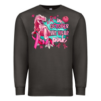 Smoke dinosaur  in october we wear pink Premium Sweatshirt - AdoDesignShop