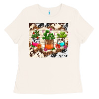 Bone cowhide succulent Ladies Tee - TumblerDesignByShophia