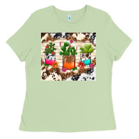 Matcha cowhide succulent Ladies Tee - TumblerDesignByShophia