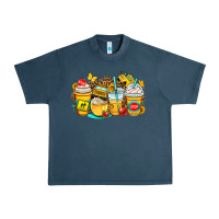 Midnight Navy school bus coffee cups Urban Heavy Tee - OliviaCreatesArt