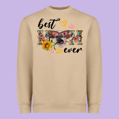 Best Mom Ever With Cow Heavyweight Sweatshirt Designed By Artiststas