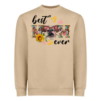 Mushroom best mom ever with cow Heavyweight Sweatshirt - Artiststas