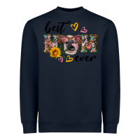 Navy best mom ever with cow Heavyweight Sweatshirt - Artiststas