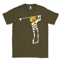 Army Green Golf Skeleton Pumpkin Halloween Shirt Classic Tee - maiPhamDesign