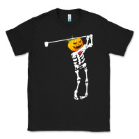 Black Golf Skeleton Pumpkin Halloween Shirt Classic Tee - maiPhamDesign