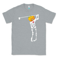 Heather Grey Golf Skeleton Pumpkin Halloween Shirt Classic Tee - maiPhamDesign