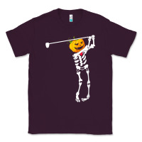 Plum Golf Skeleton Pumpkin Halloween Shirt Classic Tee - maiPhamDesign