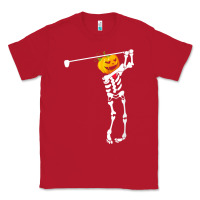 Red Golf Skeleton Pumpkin Halloween Shirt Classic Tee - maiPhamDesign