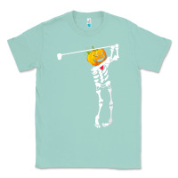 Seafoam Golf Skeleton Pumpkin Halloween Shirt Classic Tee - maiPhamDesign