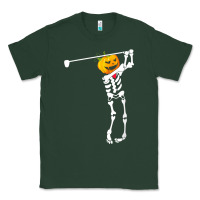 Sports Green Golf Skeleton Pumpkin Halloween Shirt Classic Tee - maiPhamDesign