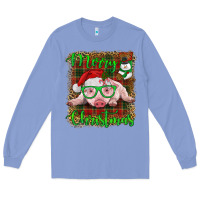 Colony Blue merry christmas baby pig Long Sleeve Tee - RanaPortraitStore
