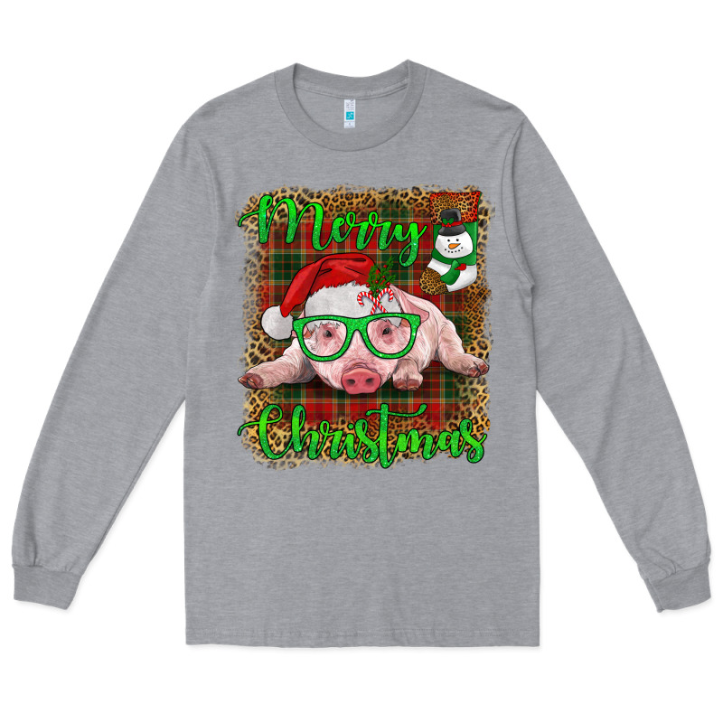 Merry Christmas Baby Pig Long Sleeve Tee by RanaPortraitStore | Teevron