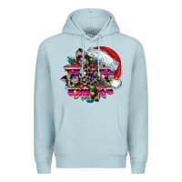 Blue Mist serape and leopard christmas Premium Hoodie - CowhideDigitalArt