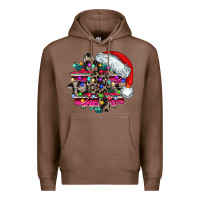 Chestnut serape and leopard christmas Premium Hoodie - CowhideDigitalArt
