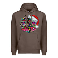 Coffee serape and leopard christmas Premium Hoodie - CowhideDigitalArt